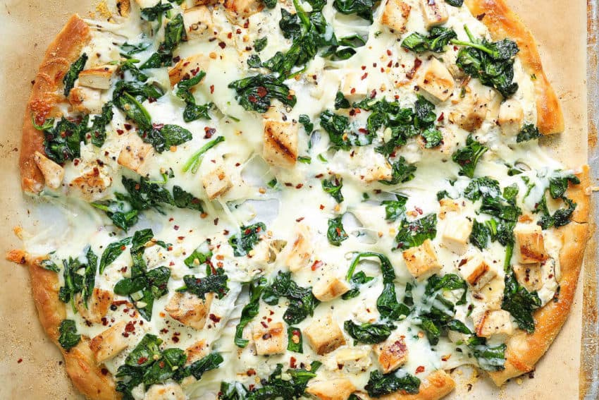 Курица шпинат пицца 30см